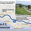 Das Regierungspräsidium Tübingen favorisiert die B1 für die Weiterführung der B 31 zwischen Meersburg und Immenstaad.