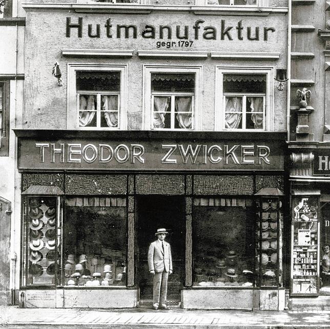 Das Hutgeschäft der Familie Zwicker in den 1920er Jahren.