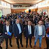 In der SÜDKURIER-Wahlarena in Bodman-Ludwigshafen (von links): Redakteurin Ramona Löffler, Chefredaktionsmitglied Jörg-Peter Rau, die ...