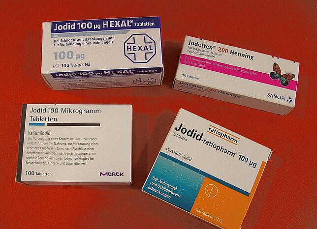 Finger weg von einer Selbstmedikation mit Jodtabletten wenn keine Schilddrüsenerkrankung vorliegt, sagen die Apotheker.