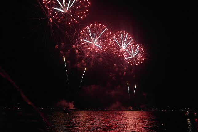 Das Feuerwerk beim Seehasenfest 2018-