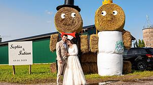Den Bund fürs Leben schließen mit einer großen Bauernhochzeit Fabian Flaig und Sophia Flaig, geborene Linhard. Sie kommt aus ...