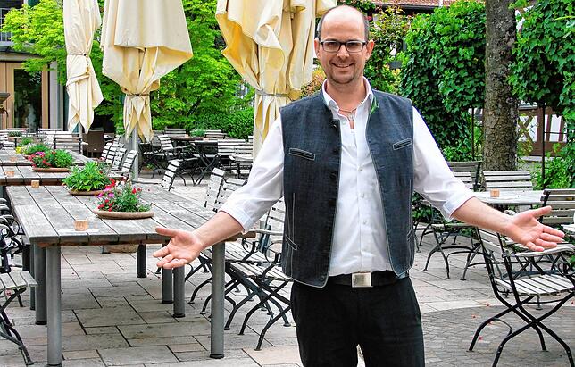 Sebastian Amann vom Hirschen in Horn ist wieder in seinem Element als Gastwirt und Hotelier und freut sich über die Gäste.