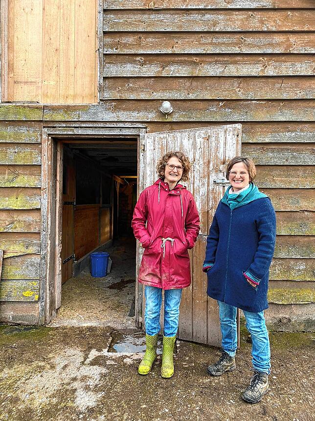 Sie sind die Initiatoren des Bräunlinger Bauernhof-Kindergartens: Alexandra Beyrle (links) und Andrea Groß.