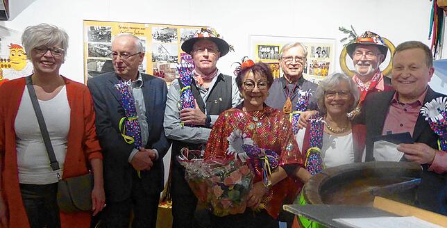 Haben sich um die Narrenausstellung verdient gemacht (von links): Martina Ladmann, Erhard Schorm, Stefan Braun, Jutta Fricker, Roland ...