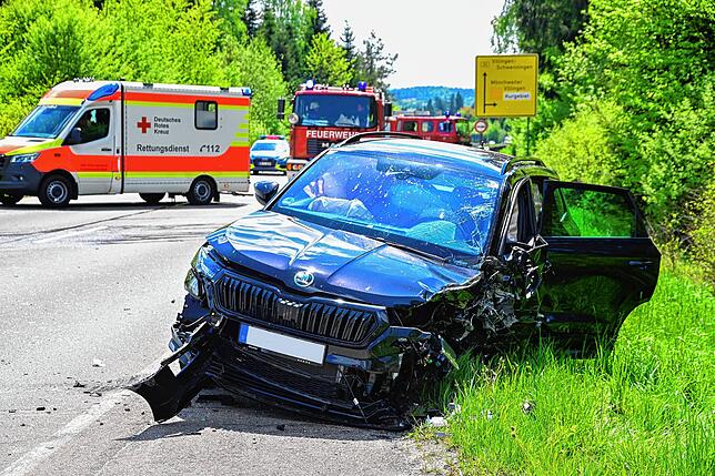 Der beschädigte Skoda.