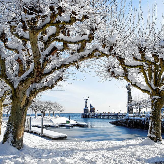 So sah die weiße Pracht Mitte Januar am Gondelehafen aus.