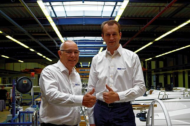 Marc Diening (rechts) ist seit Anfang August 2021 neuer Vorstandschef von Bavaria Yachts. Der 45-Jährige folgt auf Michael Müller ...