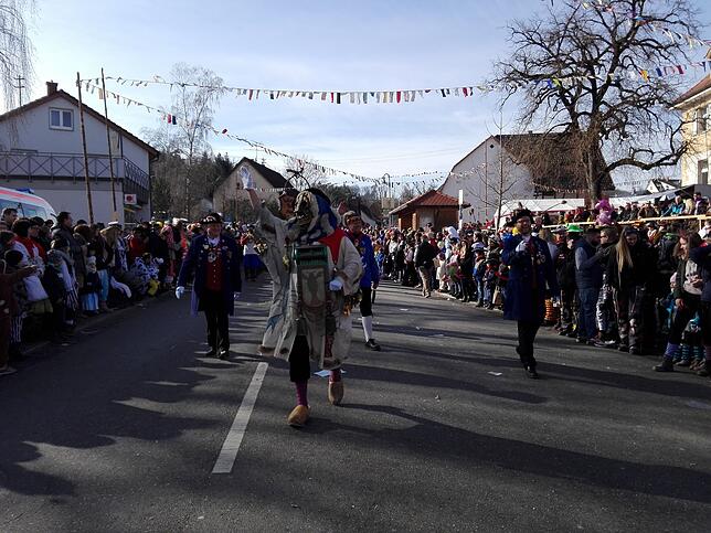 Bild 12: Narrentage 2020: Die Halle bebt beim Partyabend am Festsamstag mit der &bdquo;Froschenkapelle Radolfzell&ldquo; im Festzelt
