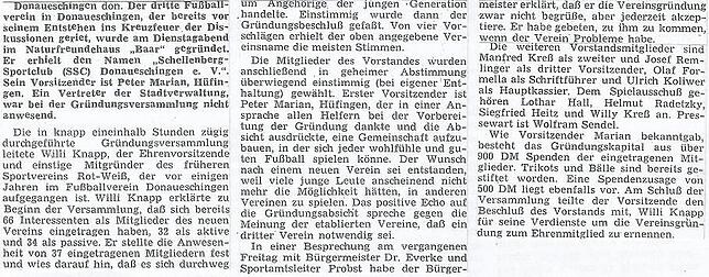 So berichtete der SÜDKURIER über die Vereinsgründung.