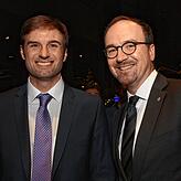 Der Konstanzer Oberbürgermeister Uli Burchardt mit Landrat Zeno Danner (links).