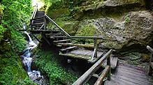 Die Marienschlucht vor der Sperrung.