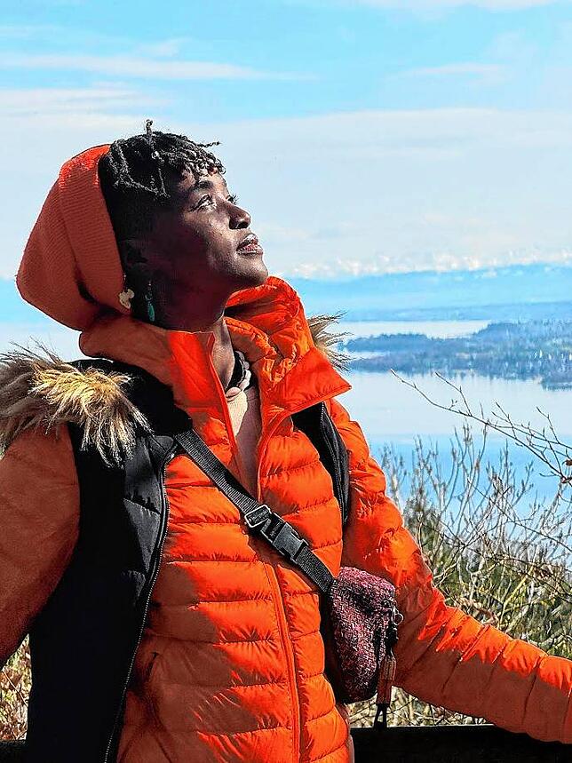 Diaka Koroma auf dem Sipplinger Berg im März 2024.