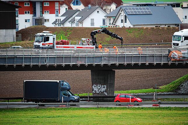 Die Arbeiten an der B27 bei Hüfingen, das Bild stammt von Anfang April, sorgen auch hier für eine Sperrung in nördlicher Richtung.