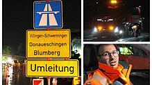 Noch rund drei Wochen wird die B27 bei Randen bis hin zum Zoll Neuhaus nachts für den Verkehr gesperrt sein. Projektleiter Nikola ...