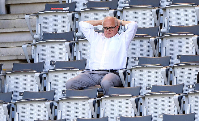 DFB-Präsident Fritz Keller, DFB-Präsident Fritz Keller am 34. Spieltag im Freiburger Schwarzwald-Stadion.