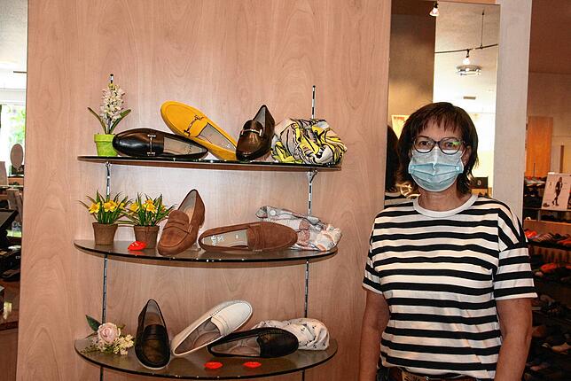 Jutta Weißer, Inhaberin des Schuhhauses Duldinger an der Donaueschinger Josefstraße.