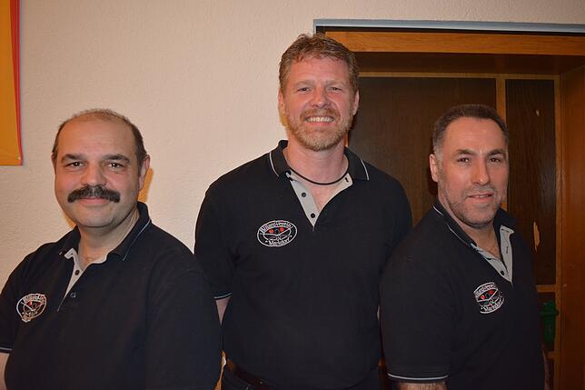 Luciano Abruzzese, Lutz Metzner und Silvio Fadda vom Billardverein.
