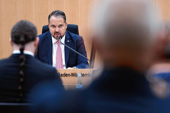 Christian Gehring (CDU), Abgeordneter des Landtags von Baden-Württemberg, wurde beim Untersuchungsausschuss zur Polizeiaffäre als Zeuge ...