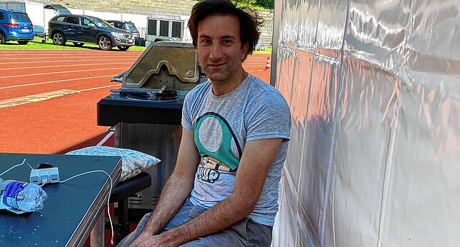 Der Pianist am Rande des jüngsten Auftritts in Konstanz.