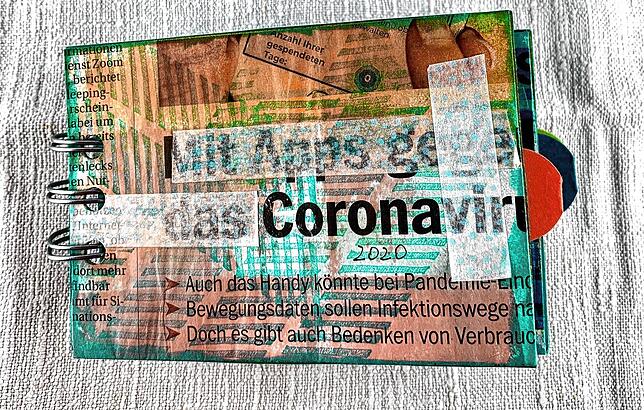 Persönliches Corona-Tagebuch: Helke Schmal integriert darin sogar Toilettenpapier-Rollen.