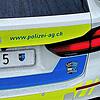 Ein Fahrzeug der Kantonspolizei Aargau bei einem Einsatz.