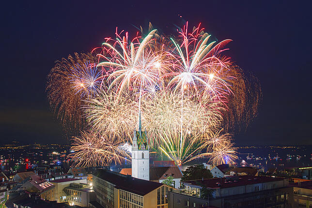 Das Seehasenfest-Feuerwerk 2017.