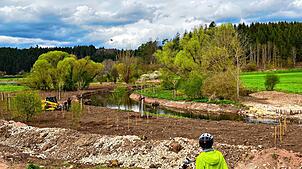 Zwischen Grüningen und Aufen wurde eine neue Schleife in die Landschaft gegraben, die der Brigach neuen Raum bietet. Ähnliches soll an ...