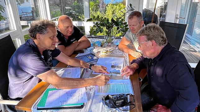 Daniel Trisner, Andreas Eppler, Jürgen Beirer und Victor Lindenmayer (von links) haben für den zweiten Band ihrer See-End-Geschichte(n) ...