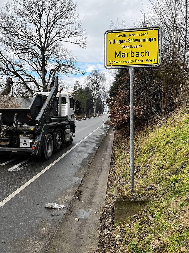 Ortseinfahrt Marbach aus Richtung Bad Dürrheim: Rollt hier 2026 der Umleitungsverkehr?