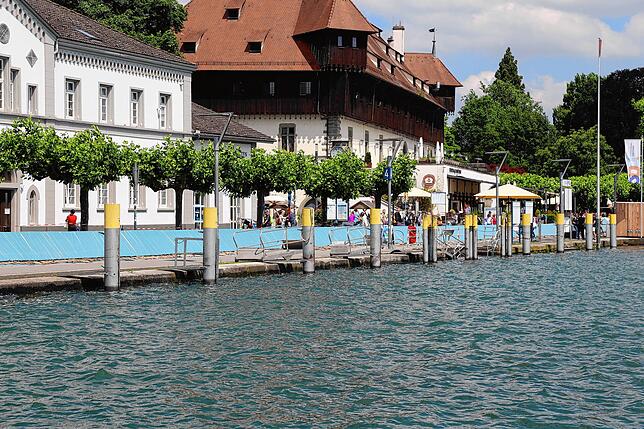 Bild 9: Hochwasser am Bodensee: Wasserstand vor Konstanz erneut über fünf Metern