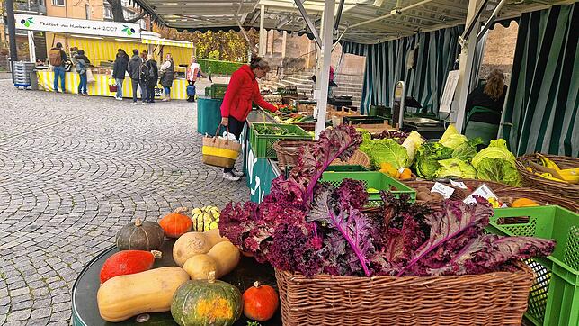 Noch gibt es Gemüse wie dieses auf dem Singener Wochenmarkt, doch die Auswahl wird geringer.