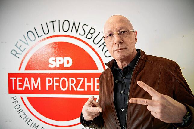 Kommunalwahlkampf 2019: Uwe Hück ist Spitzenkandidat der Pforzheimer SPD.