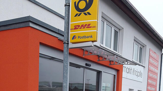 Die Postfiliale in Blumberg im Baufachmarkt Knöpfle schließt am 30. April 2020. Die Post muss neue Räume suchen.