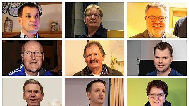Die Ortsvorsteher der Stühlinger Ortsteile (von links): David Geng (Bettmaringen), Gerd Müller (Blumegg), Wolfgang Löhle (Eberfingen), ...
