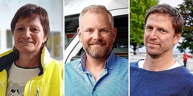 Sie setzen sich öffentlich ein: Sparta-Chefin Ursula Klaußner (links), Clemens Menge (Mitte), der Vorsitzende der DLRG-Ortsgruppe ...