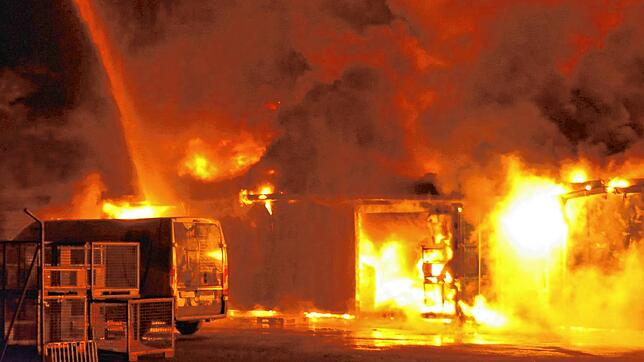 Beim Großbrand in Krauchenwies bei Columbus entstanden 4,5&nbsp;Millionen Euro Schaden.