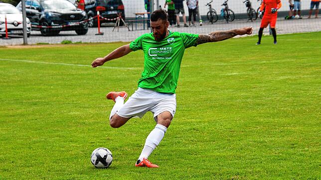 Steffen Hönig (DJK Donaueschingen) schoss das Tor zum 3:0-Endstand gegen den FV Lörrach-Brombach. (Archivbild)