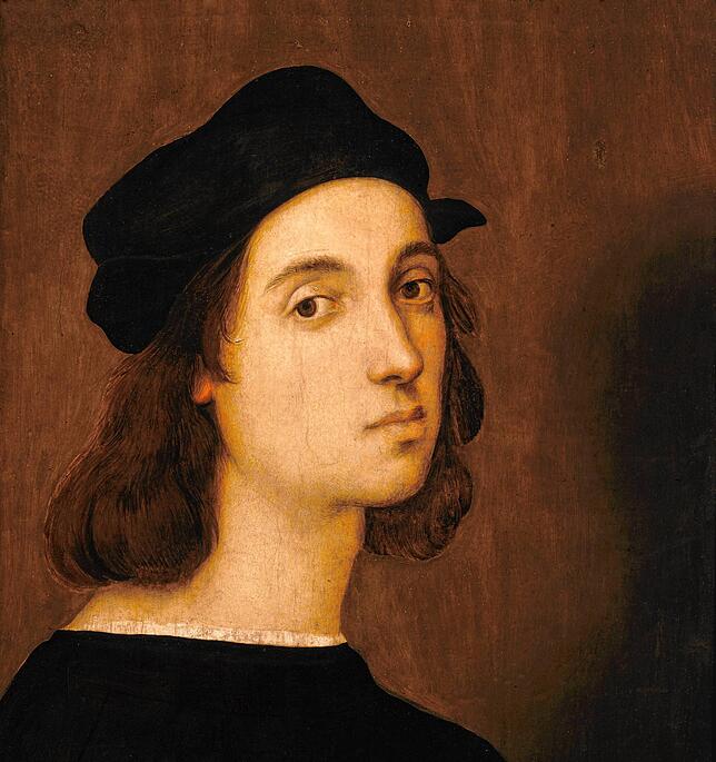 Der Maler Raffael in einem Selbstbildnis aus dem Jahr 1506.