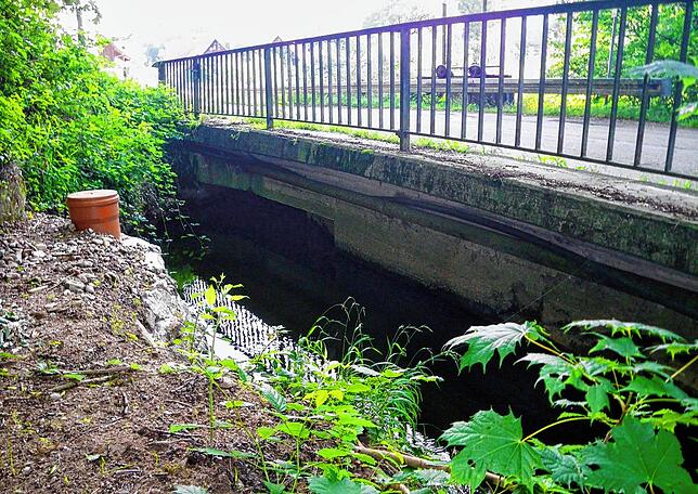 Mit der Note 3,8 erreicht die Brücke der L 159 über den Mühlekanal bei Untermettingen die schlechteste Platzierung im Kreis Waldshut