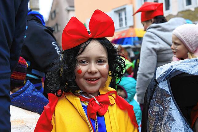 Bild 35: Überlingen am Schmotzigen Donnerstag: Bunte Bilder vom Kindergarten-Zug in der Altstadt