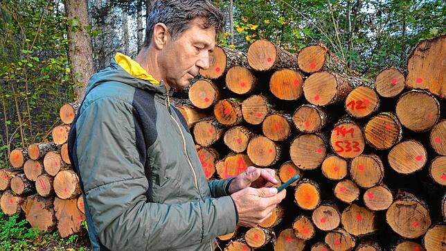 Mit GPS-Trackern den Holzdieben auf der Spur: Stadtförster Jörn Burger.