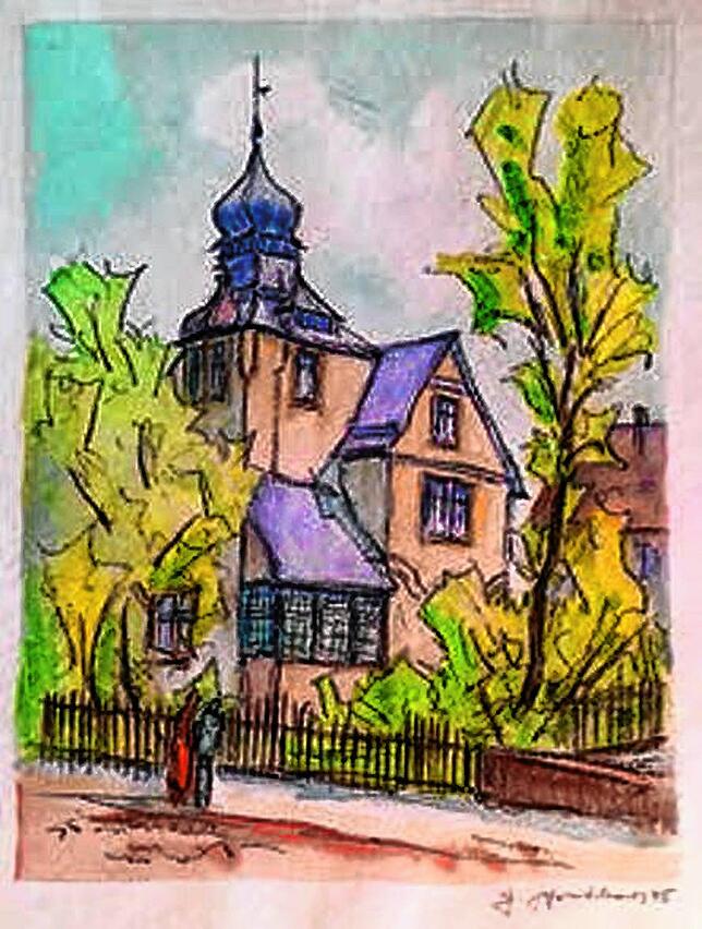 Luisenstraße 4 mit Wohnturm vom bekannten Villiger Maler Schreiber.