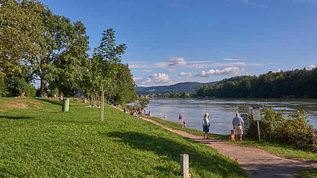 Brennet-Beach: Die beliebte Badestelle am Rhein in Brennet soll durch einen neuen Treppeneinstieg aufgewertet werden. Die Gestaltung ...