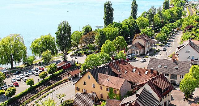Uns so ist der Ausblick heutzutage vom Kirchturm aus.