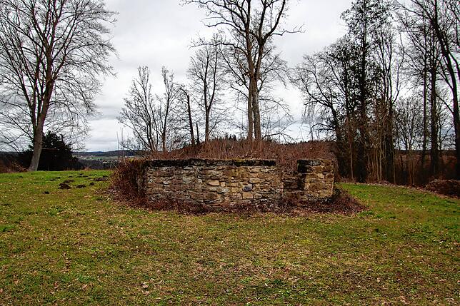 Mauerreste auf dem Gelände der Stockacher Nellenburg.