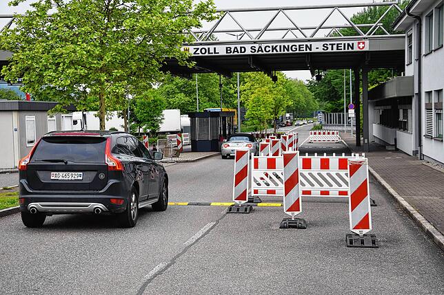 Am Grenzübergang Stein-Bad Säckingen lief es am Morgen ohne Kontrolle.