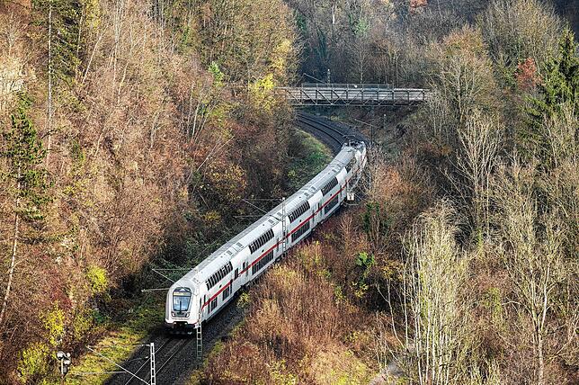 Die Gäubahn bei Rottweil.