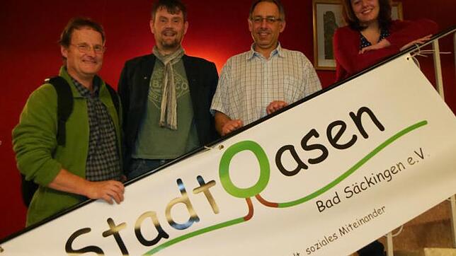 Joachim Schlageter, Stefan Meier, Karsten Sielemann und Kathrin Schwarz starten durch mit ihrem Projekt StadtOasen.