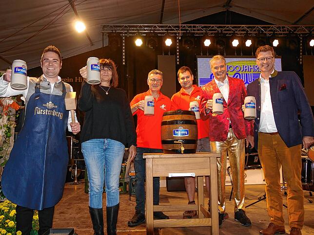 Bild 14: So schön war der Bieranstich auf der Hilzinger Kirchweih